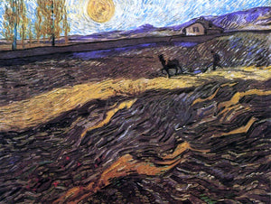  Vincent Van Gogh Enclosed Field with Poughman - Art Print