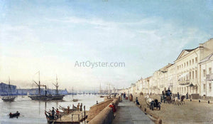  Eduard Gaertner English Embankment in Petersburg - Art Print