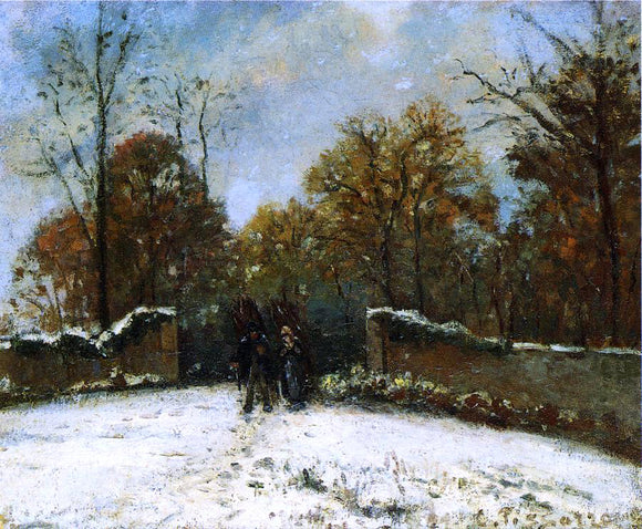  Camille Pissarro Entering the Forest of Marly (Snow Effect) - Art Print