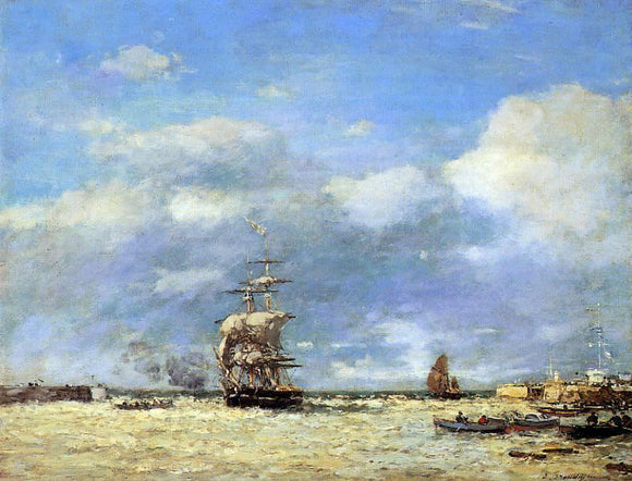  Eugene-Louis Boudin Entering the Port of Havre - Art Print