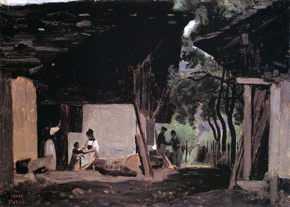  Jean-Baptiste-Camille Corot Entrance to a Chalet in the Bernese Oberland - Art Print