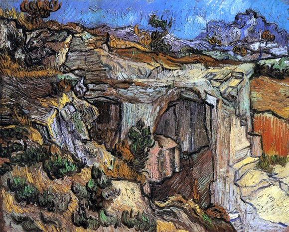  Vincent Van Gogh Entrance to a Quarry near Saint-Remy - Art Print