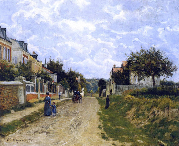  Victor Vignon Entrance to a Village - Art Print