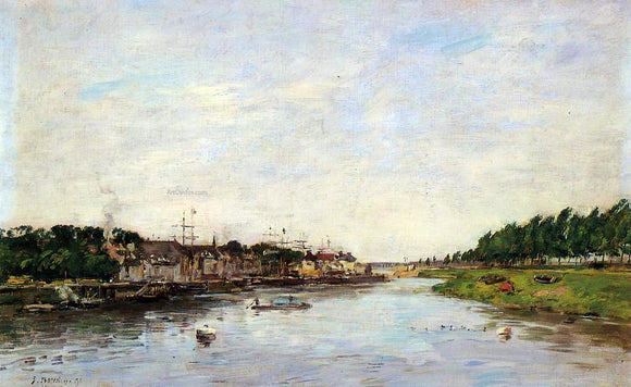  Eugene-Louis Boudin Entrance to the Port of Saint-Valery-sur-Somme - Art Print