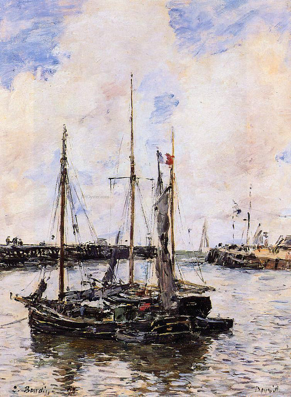  Eugene-Louis Boudin Entrance to the Port of Trouville - Art Print
