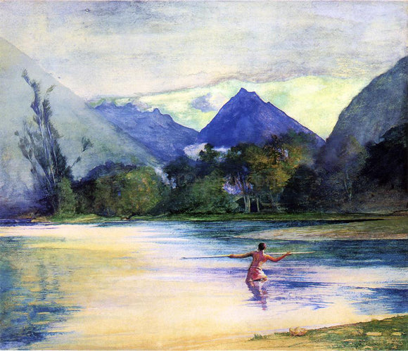  John La Farge Entrance to the Vai-Te-Piha River, Cook's Anchorage - Art Print