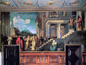  Titian Entry of Mary into the Temple - Art Print