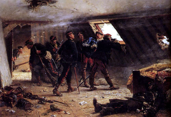 Alphonse De Neuville Episode From The Franco-Prussian War - Art Print