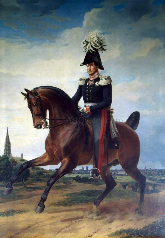 Franz Kruger Equestrian Portrait of Frederick William III - Art Print