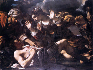  Guercino Ermina Finds the Wounded Tancred - Art Print