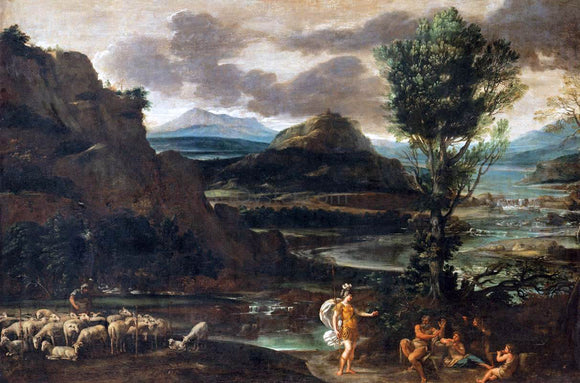  Domenichino Erminia among the Shepherds - Art Print