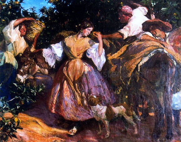  Mongrell Torrent Escena en el Campo - Art Print