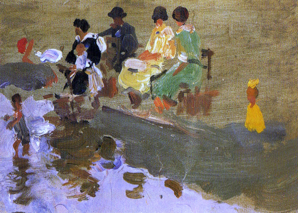  Cecilio Pla y Gallardo Escena en la Palya - Art Print