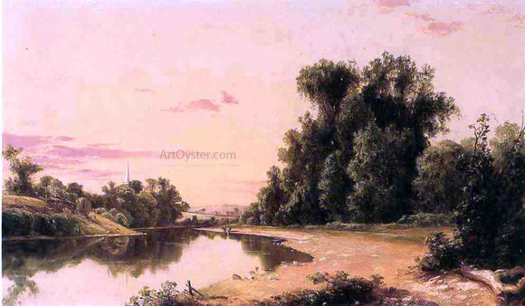  David Johnson Esopus River Landscape, Hurley, New York - Art Print