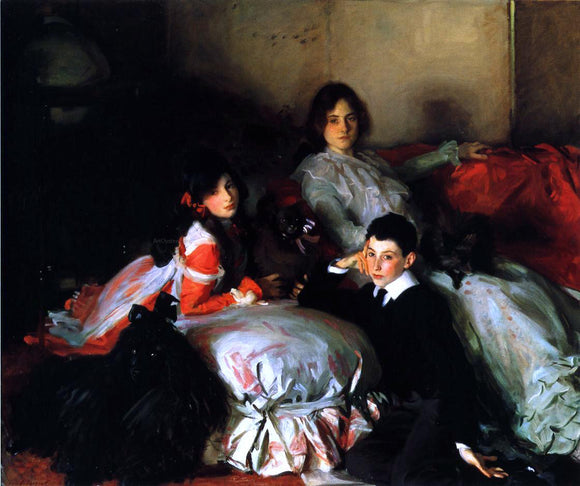  John Singer Sargent Essie, Ruby and Ferdinand, Children of Asher Wertheimer - Art Print