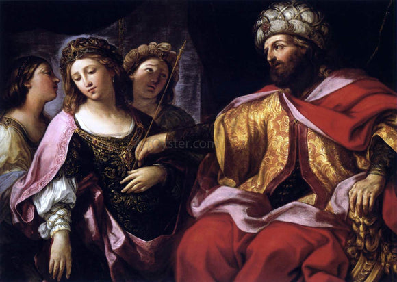  Giovanni Andrea Sirani Esther Before Ahasuerus - Art Print