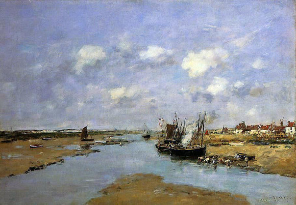  Eugene-Louis Boudin Etaples, La Canache, Low Tide - Art Print