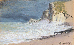  Claude Oscar Monet Etretat - Amont Cliff, Rough Weather - Art Print