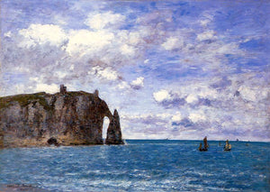  Eugene-Louis Boudin Etretat: La Falaise d'Aval - Art Print