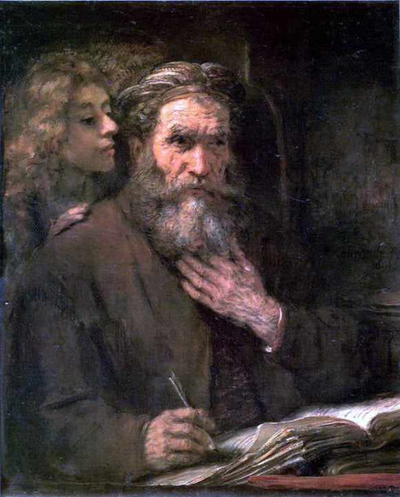  Rembrandt Van Rijn Evangelist Matthew - Art Print