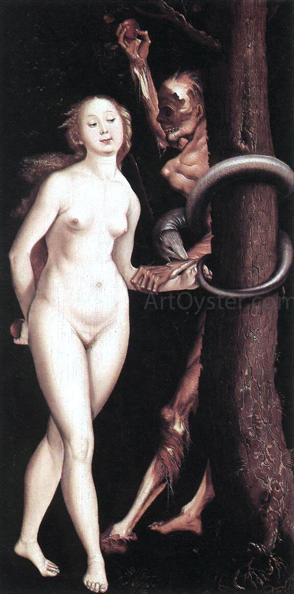  Hans Baldung Eve, the Serpent, and Death - Art Print