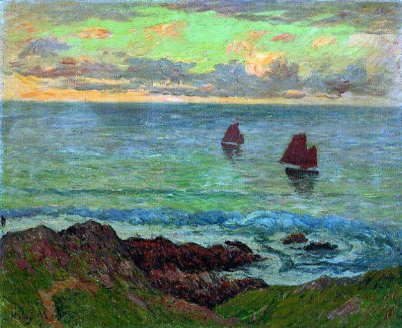  Henri Moret Evening at Doelan - Art Print