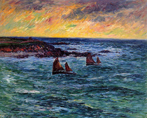  Henri Moret Evening, Audierne - Art Print