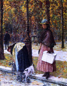  Frederick Childe Hassam Evening, Champs-Elysees (also known as Pres du Louvre) - Art Print