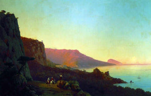  Ivan Constantinovich Aivazovsky Evening in the Crimea, Yalta - Art Print