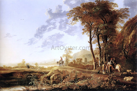  Aelbert Cuyp Evening Landscape - Art Print