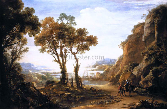  Salvator Rosa Evening Landscape - Art Print