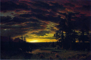  Albert Bierstadt Evening on the Prarie - Art Print