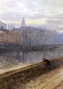  Rose Barton Evening On The River Liffey With St. John's Church In Distance - Art Print