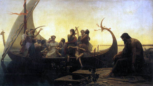  Marc-Charles-Gabriel Gleyre Evening or Lost Illusions - Art Print