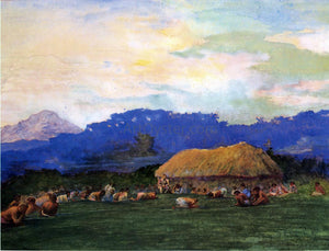  John La Farge Evening Prayer in Devil Country, Fiji, Ngalawana, July 5, 1891 - Art Print