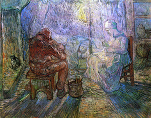  Vincent Van Gogh Evening: The Watch (after Millet) - Art Print