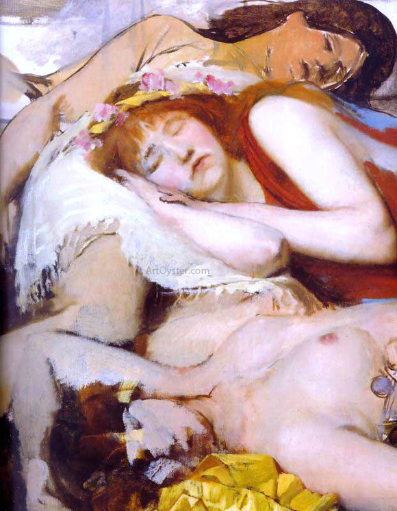  Sir Lawrence Alma-Tadema Exhausted Maenides After the Dance - Art Print
