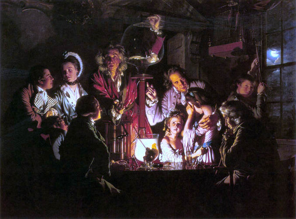 Joseph Wright Experiment with the Air Pump - Art Print