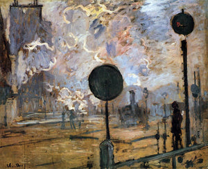  Claude Oscar Monet An Exterior of Saint-Lazare Station (also known as The Signal) - Art Print