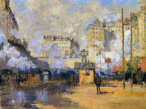  Claude Oscar Monet Exterior of Saint-Lazare Station, Sunlight Effect - Art Print