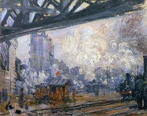  Claude Oscar Monet Exterior View of the Saint-Lazare Station - Art Print