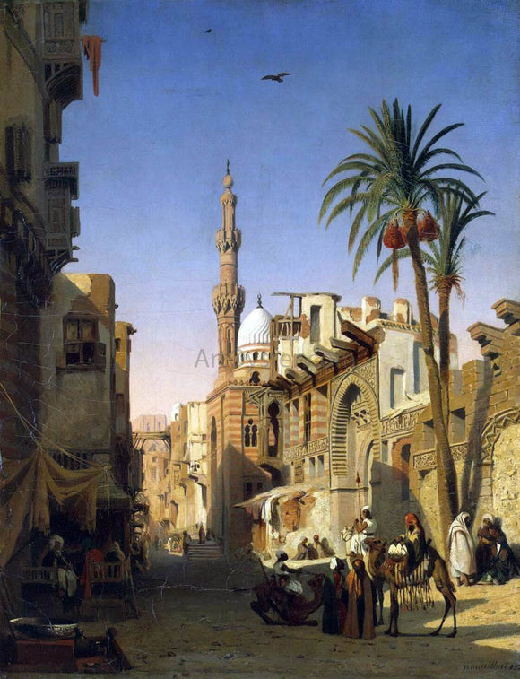 Prosper Marilhat Ezbekiyah Street in Cairo - Art Print