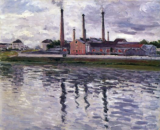  Gustave Caillebotte Factories at Argenteuil - Art Print