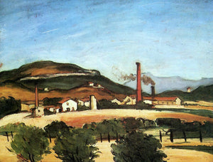  Paul Cezanne Factories Near Mont de Cengle - Art Print