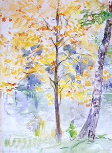  Berthe Morisot Fall Colors in the Bois de Boulogne - Art Print