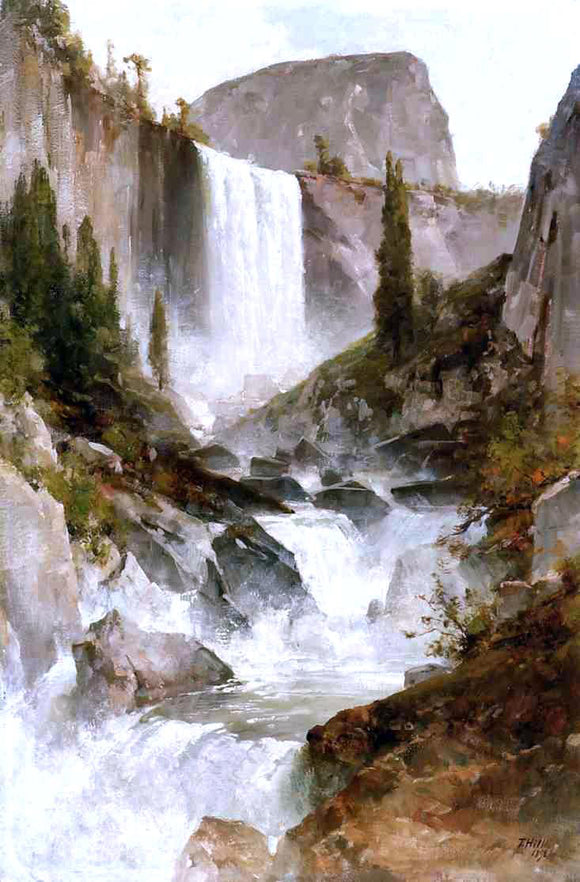  Thomas Hill Falls in Yosemite - Art Print