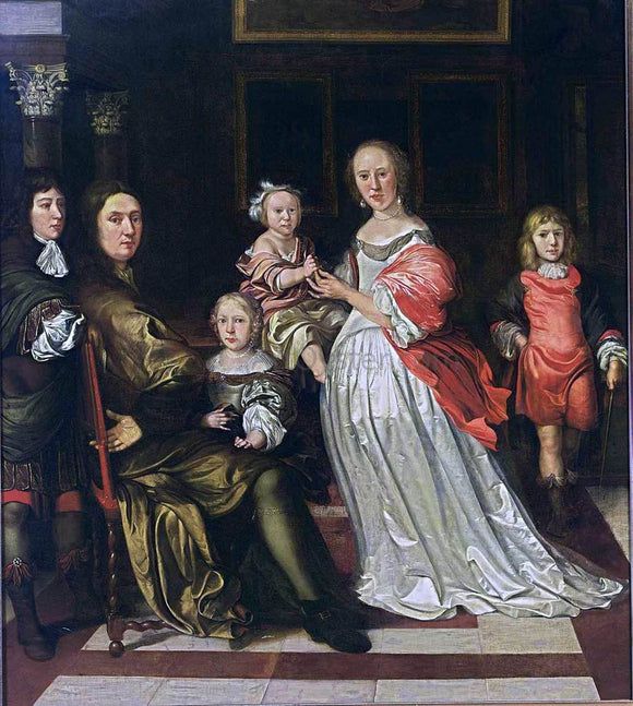  Eglon Van der Neer Family Portrait - Art Print