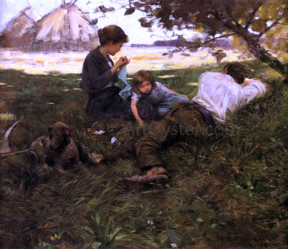  Frederick Judd Waugh Family Resting under a Tree - Art Print