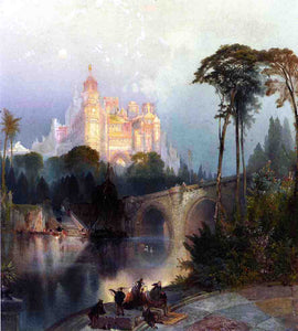  Thomas Moran Fantastic Landscape - Art Print