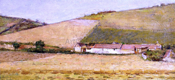  Theodore Robinson Farm Among Hills - Art Print